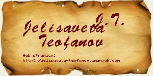 Jelisaveta Teofanov vizit kartica